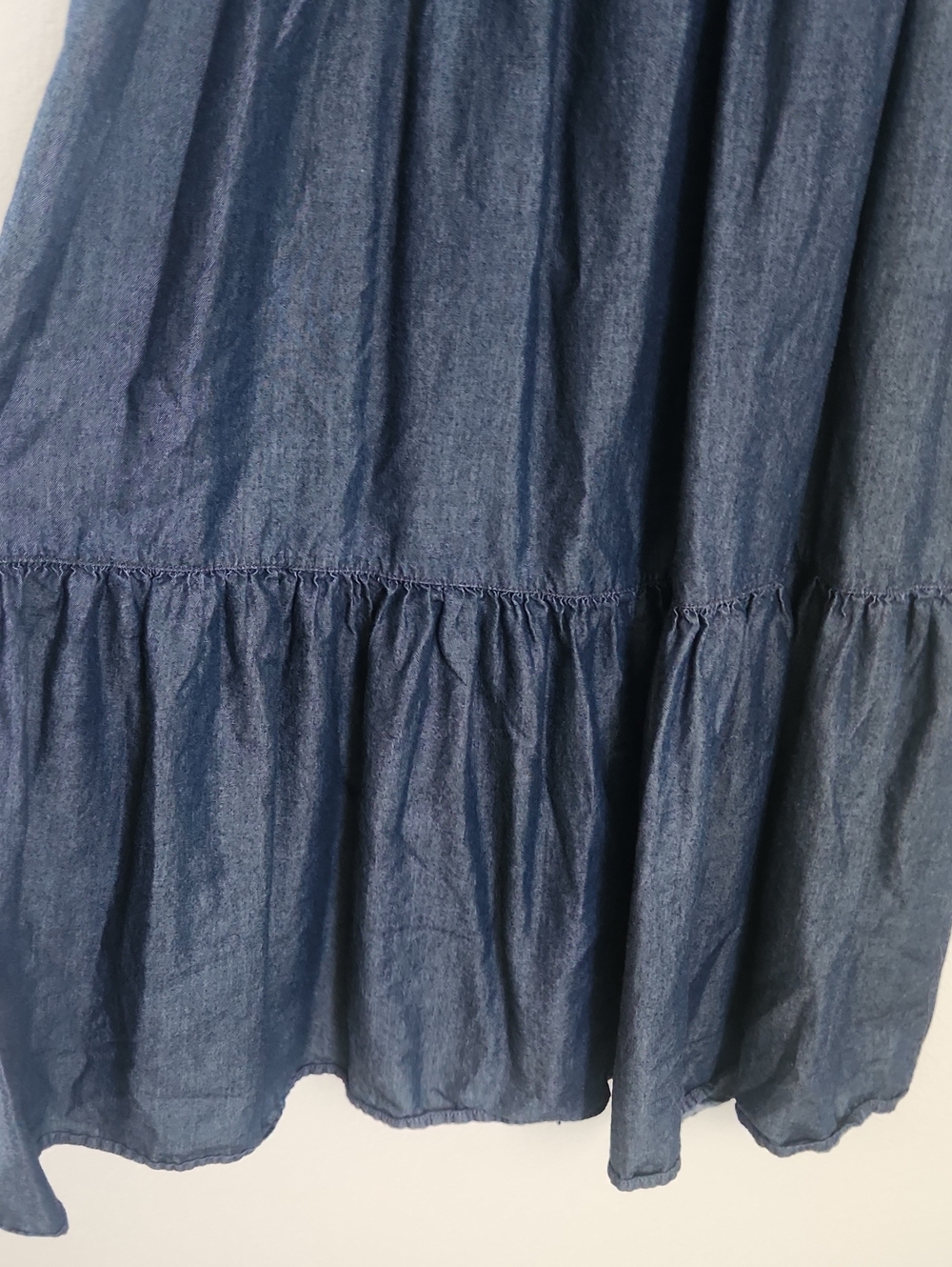Michael Kors Women's Chain-Belt Tiered Shirtdress Indigo Rinse - Picture 6 of 6
